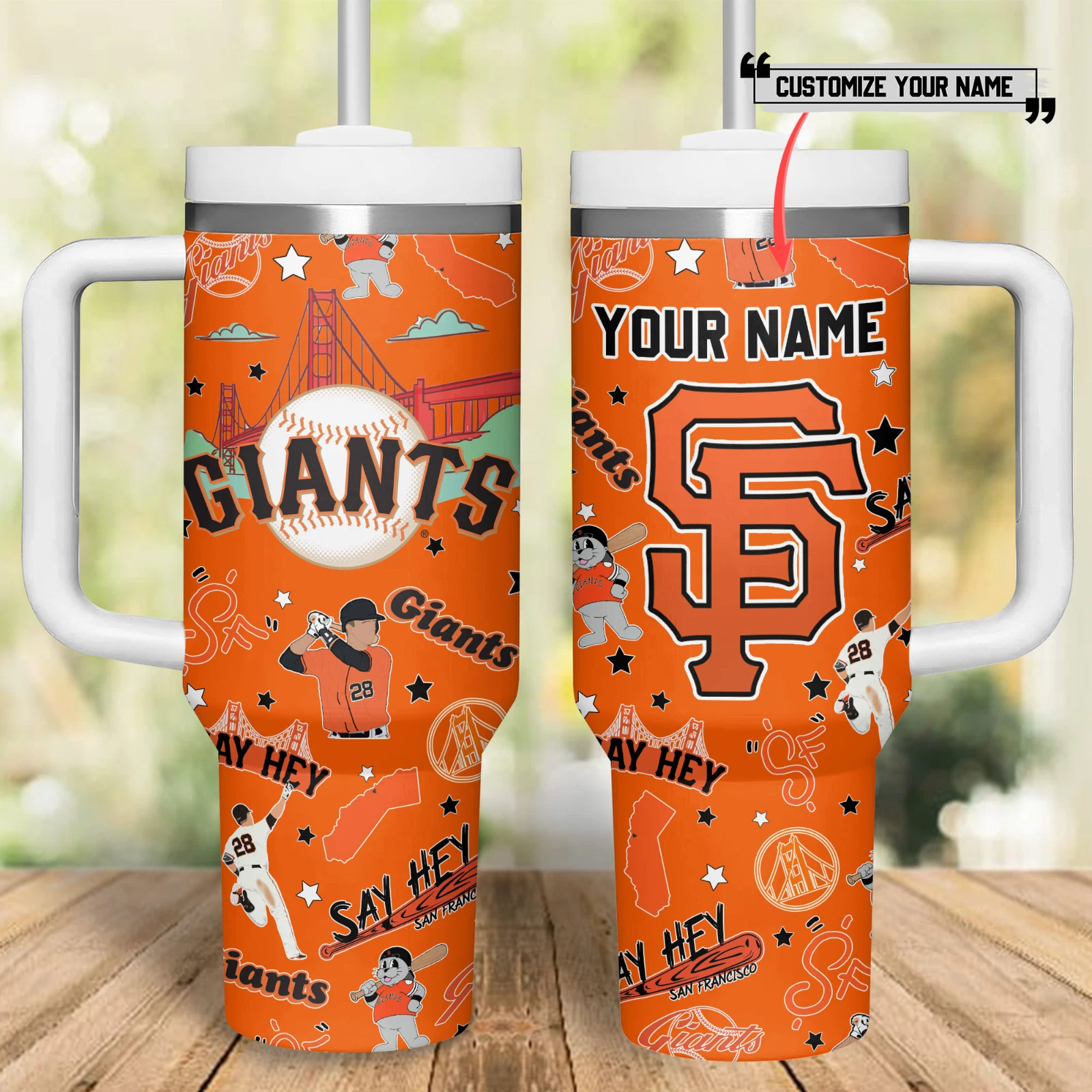 Inspired Baseball Fan Custom Tumbler with Handle 40oz