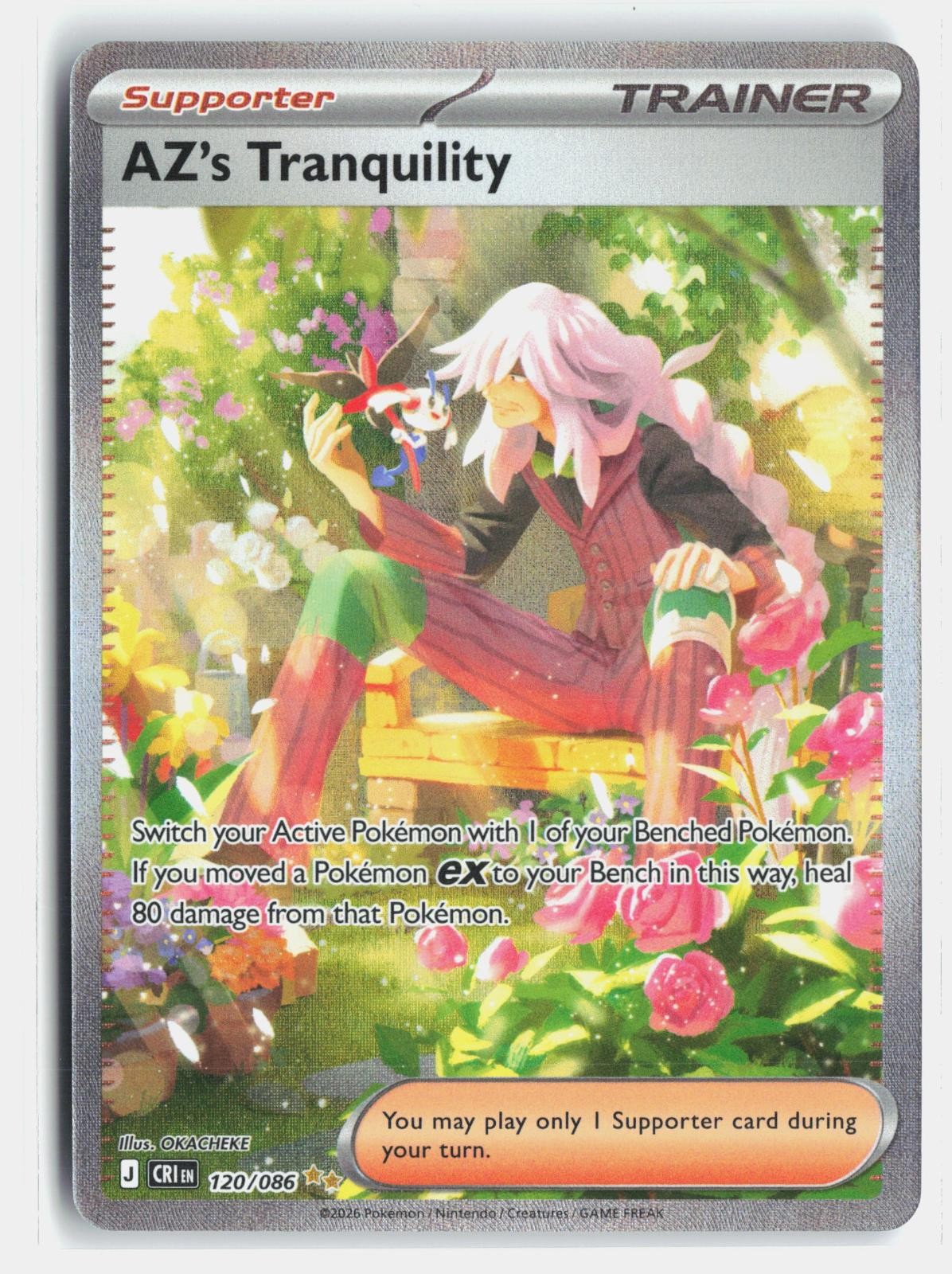 AZ's Tranquility 120/086 Holo Special Illustration Rare Chaos Rising Pokemon