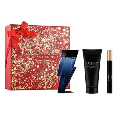 CAROLINA HERRERA BAD BOY 100ML + 10ML EDT SPRAY + 100ML DUSCHGEL...