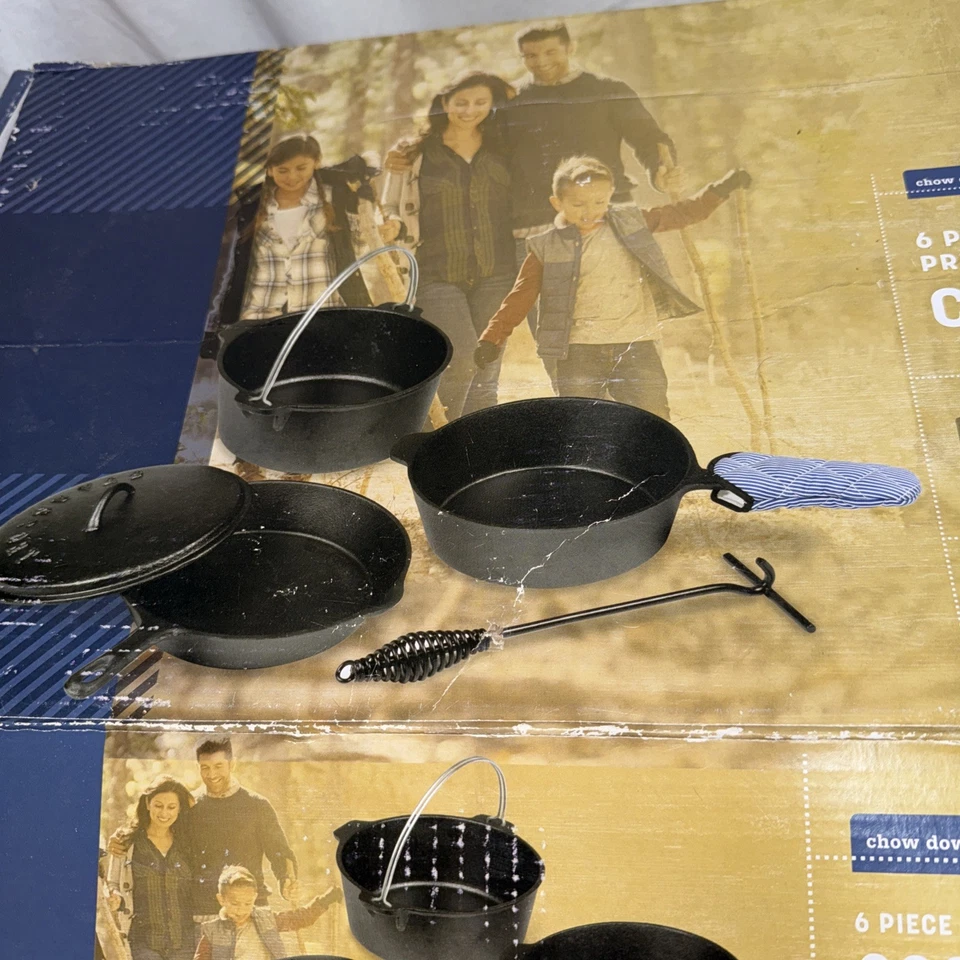 Stansport Pre-Seasoned Cast Iron Cook Set 6 Piece Set - Image 3 of 4