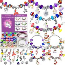 Redtwo Charm Bracelet Making Kit for Girls, Toys Jewelry multicolour