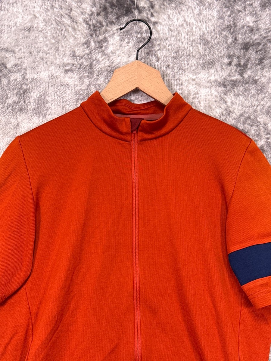 Rapha Merino Classic Jersey Large Mens Orange Full Zip Cycling | eBay