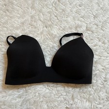 Victoria's Secret Wireless Bra Womens 34DD Black Excellent T-Shirt Seamless