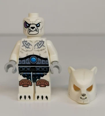 LEGO Figurine Chima Loc119 Ice Bear Warrior Minifigure 70230 - 2015 Exclusive - Photo 1/4