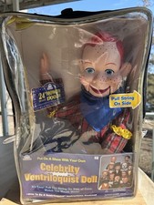 Bambola Ventriloquo Vintage 24” Goldberger Howdy Doody FUNZIONANTE Fabbrica Cravatte con Borsa