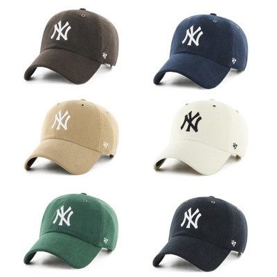 '47 Brand Cap MLB New York Yankees Thin Cord Clean Up Basecap NY Logo Stickerei
