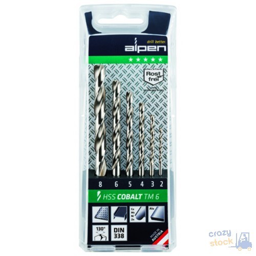 Set 6 Punte Alpen HSS Cobalto - Eccellenza Austriaca per Metalli