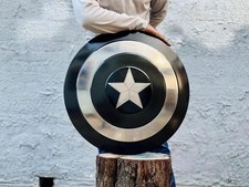 22 Inch Black Captain America Shield First Avenger soldier Steve Rogers Decor