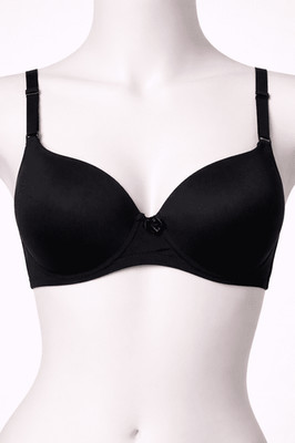Damen gepolsterter T-Shirt BH glatt Alltag Dessous