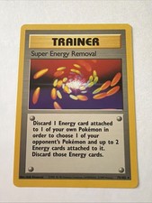 Pokémon Allenatore Super Energia Rimozione 079/102 Set Base Regolare Carta Vintage LP