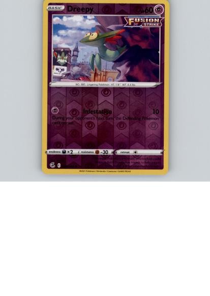 Dreepy 128/264 Common Fusion Strike Pokemon Reverse Holo Near Mint