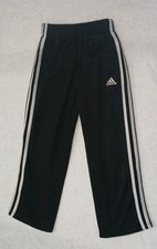 Adidas Black With White Stripes Track Pants Kids Size 6