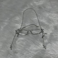 Silver Fashion Eyeglass Frame  Eyeglass Chain