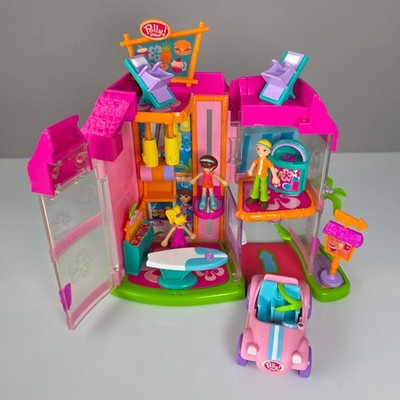 Polly Pocket  Surf Villa Haus mit Figuren & Auto 2003 Mattel