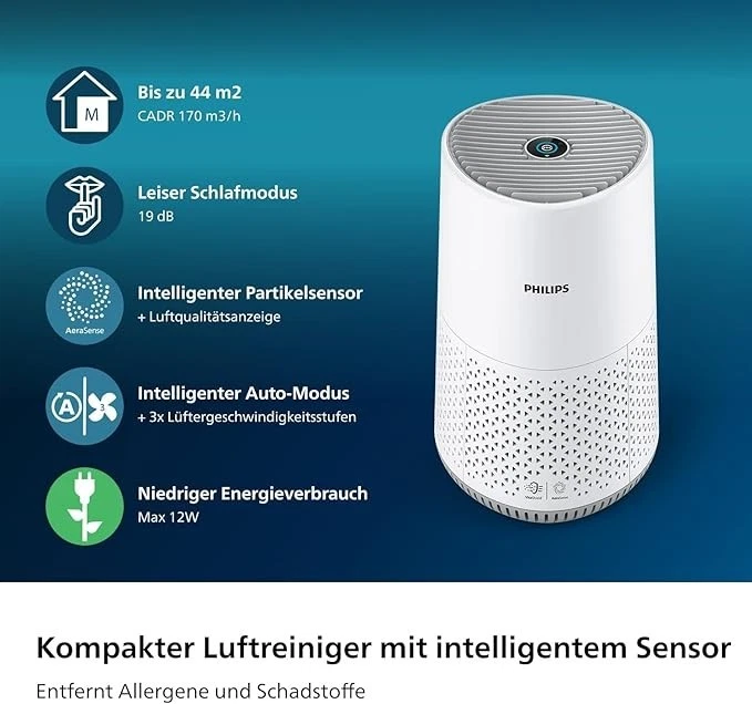 Philips Air Purifier 600 Series, Energy Efficient with Smart Sensor, for Allergy - Bild 2 von 3