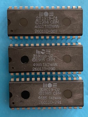 251913-01 / 318018-02 / 318019-02 CHIP´s für Commodore C128D, works #01