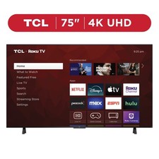 TCL 75  Class S4 75S451 4K UHD HDR Smart TV with Roku TV