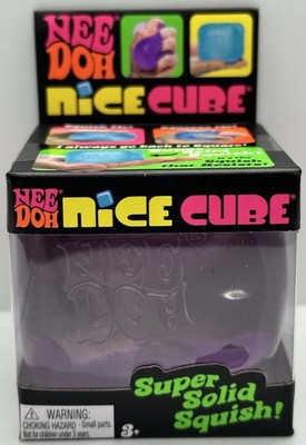 Needoh Nice Cube Super Solid Squishy Stress Relief Purple