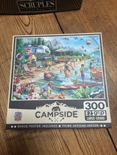 Day at the Lake Campside 300 Large Pc Puzzle  Bonus Poster