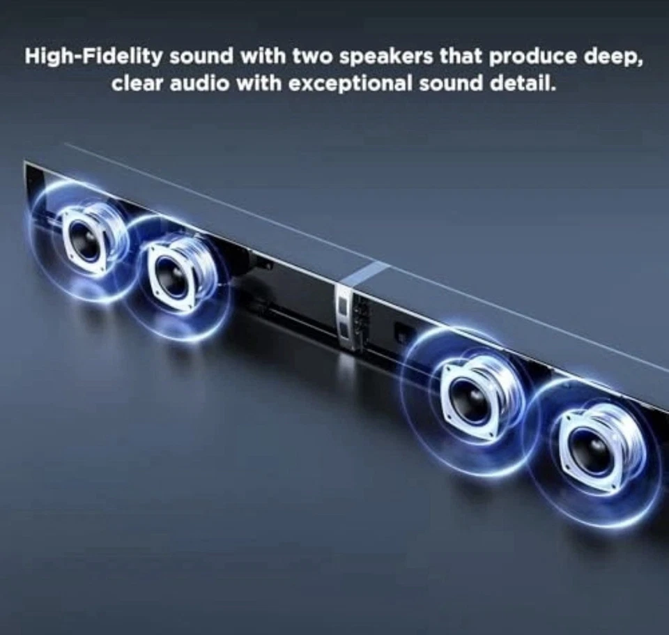 Soundbar mit Subwoofer, 120W Bluetooth 5.0 TV Soundbar Heimkinosystem... - Bild 3 von 4