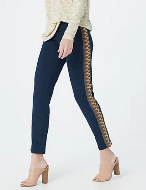 Women with Control Indigo Regular Prime Stretch Denim Jeans Side Trim New Tummy