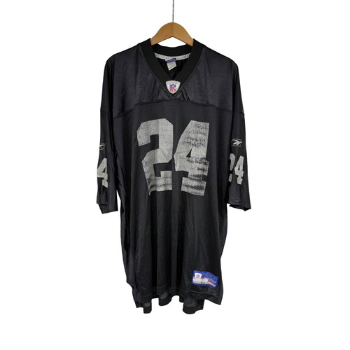 Reebok NFL Oakland Raiders Charles Woodson 24 Jersey Mens 2XL Black Mesh