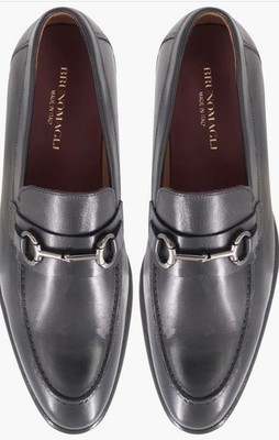 BRUNO MAGLI  BLACK  ALESSANDRO  BIT LEATHER LOAFERS Size 11 MSRP $395