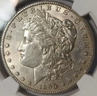1890-S Morgan Silver Dollar Luster cleaned about unc graded NGC AU Details