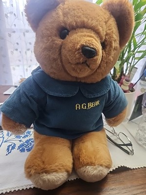 VINTAGE 1985 AG BEAR STUFFED ANIMAL PLUSH TOY WITH NO SOUND Device See Photos