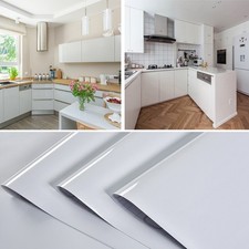 10m Gloss Self Adhesive Vinyl Film Wrap Sticky Kitchen Cupboard Door Covering