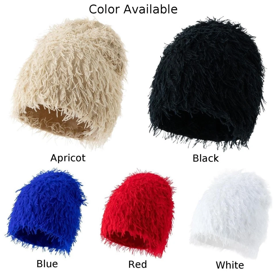 For Women For Men Knitted Beanie Winter Hat Long Pile Fabric Windproof Design - Image 2 of 4