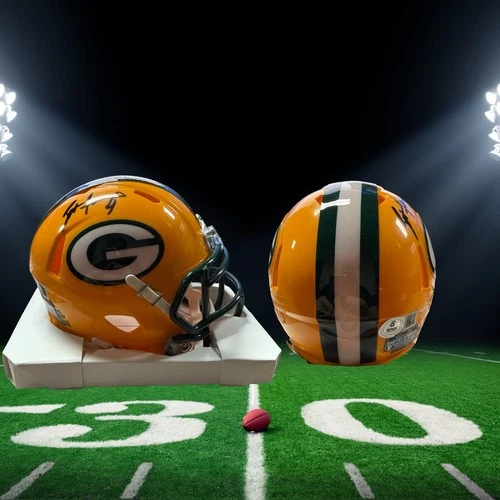 Brett Favre Autographed Green Bay Packers Speed Mini Helmet - Beckett W Hologram