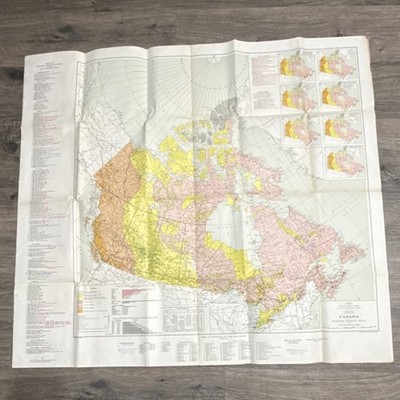 Canada Principal Mineral Areas Map 900A Seventh Edition 1956