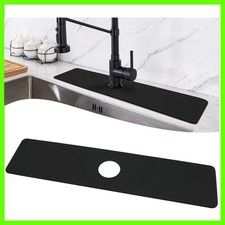Faucet Mat for Kitchen Sink Cuttable, 24 Inch Long Sink Splash Guard Behind F...