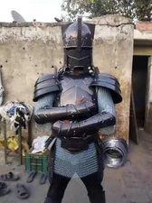 Medieval Steel Warrior Kingsguard Knight Drawaf Moria Half Body Armor Suit