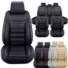 For Jeep Car Seat Covers 5-Seat Leather Protector Front Rear Full Set Cushion