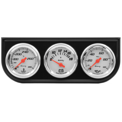 1-1/2 Dia Triple Gauge Set w/Black Panel EQUUS E5100