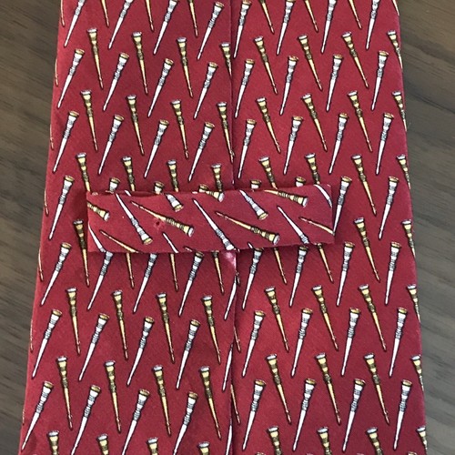 Gianfranco Ferre Studio Red Geometric 100% Silk Tie Made in Italy - Picture 3 of 8