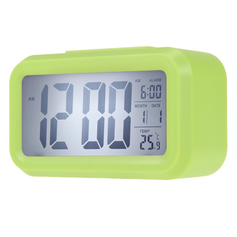 Digital Bedside LED Snooze Alarm Clock Time Temperature Day/Night Desktop Clocks eBay