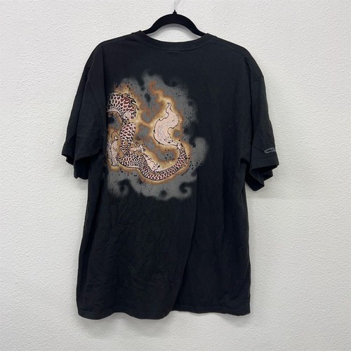 Vintage Crazy Shirts Hawaii Black Dragon Art Tee Unisex Adult L Short Sleeve - Picture 5 of 11