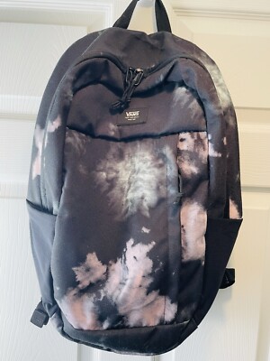 Vans School Backpack Pink Black Off The Wall Sneaker Bag Skate Retro Bag New