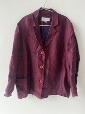 Betty Jackson Uk 10 Blazer 100% Linen