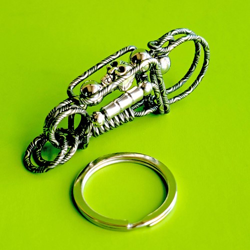 Wire Wrapping Golden Bullet Creative Bicycle Motorcycle Club Gift for Men Women - Picture 6 of 23