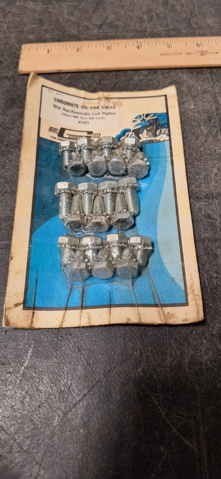 Mr. Gasket  #961 Chromate  Oil Pan Bolts  Chevrolet 396-454 Vinatge Sprint Car  - Image 2 of 4