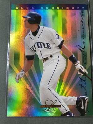 90's Vintage 1995 Leaf Limited Gold Prism Foil #19 Alex Rodriguez Baseball Card