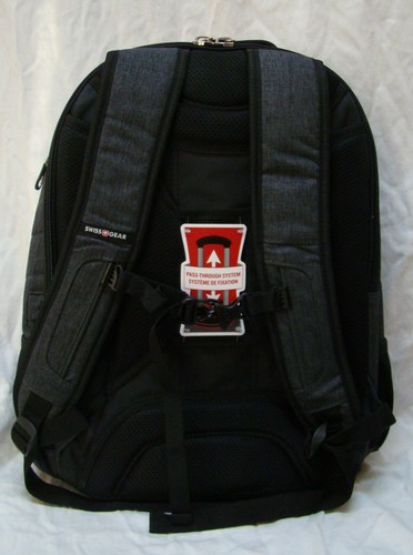 Swiss Gear Rainproof 17.3" Laptop RFID Protection Backpack Black Gray Grey NTW - Picture 7 of 13