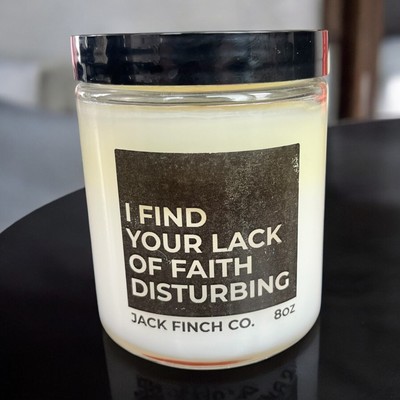 Novelty Gift Candle  I Find Your Lack Of Faith Disturbing  From Star Wars Movie