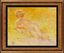 Louis Fabien Oil Painting On Canvas Original Female Portrait Signed Framed Art