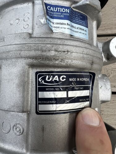 A/C AIR CONDITION COMPRESSOR WITH CLUTCH Uac C1cc 12 Gcs 2000s Honda - Picture 2 of 15