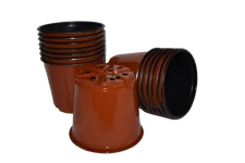 4.5" Brown Plastic Nursery Pots (set of 20) Greenhouse Flower seedling -1.4 pint